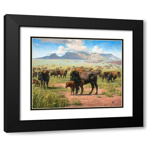 Spirit of the Plains Black Modern Wood Framed Art Print with Double Matting by Sorenson, Jack