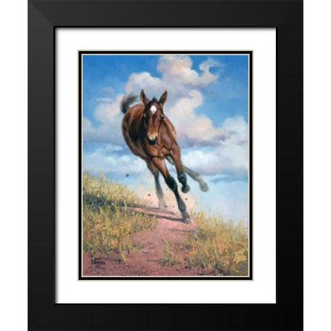 Wild Oats Black Modern Wood Framed Art Print with Double Matting by Sorenson, Jack