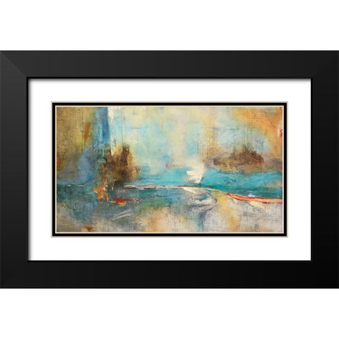 Sabiduria en Azul Black Modern Wood Framed Art Print with Double Matting by Villarreal, Gabriela