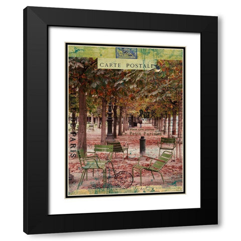 Paris Bistro IV Black Modern Wood Framed Art Print with Double Matting by Lloyd, Sandy