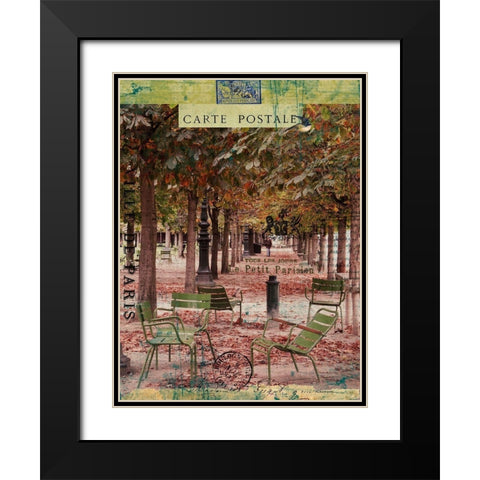 Paris Bistro IV Black Modern Wood Framed Art Print with Double Matting by Lloyd, Sandy