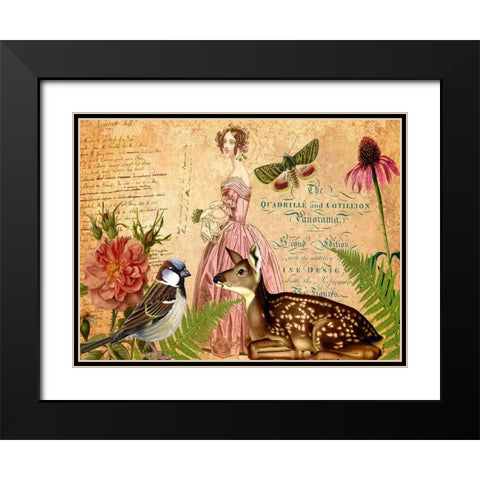 Postcards of Paris III Black Modern Wood Framed Art Print with Double Matting by Lloyd, Sandy