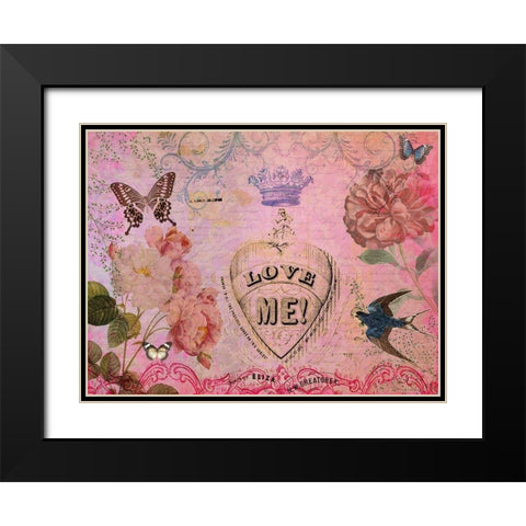 Postcards of Paris V Black Modern Wood Framed Art Print with Double Matting by Lloyd, Sandy