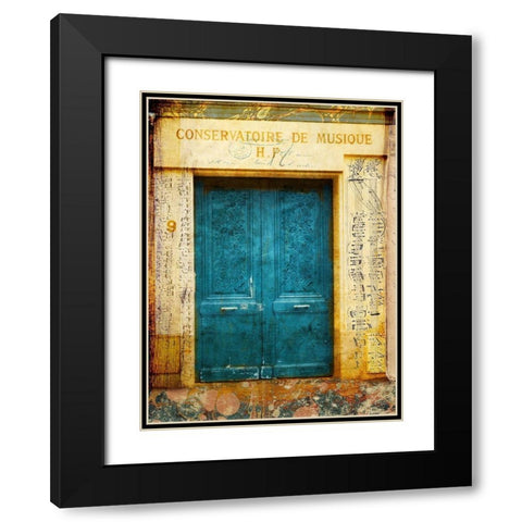 Postcards of Paris XI Black Modern Wood Framed Art Print with Double Matting by Lloyd, Sandy
