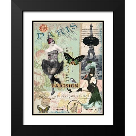 Femme Paris III Black Modern Wood Framed Art Print with Double Matting by Lloyd, Sandy