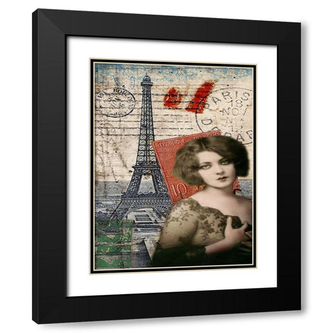 Femme Paris IV Black Modern Wood Framed Art Print with Double Matting by Lloyd, Sandy