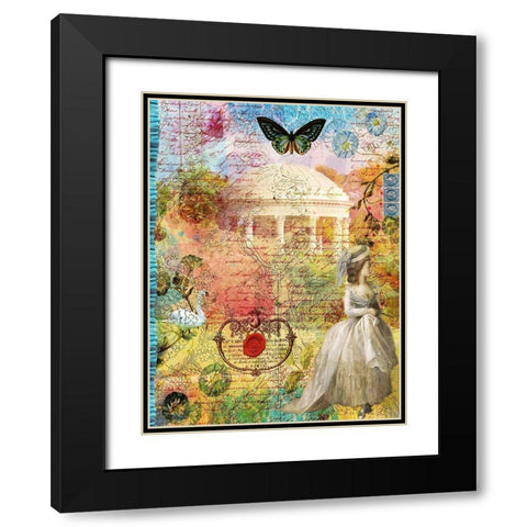 Femme Paris VII Black Modern Wood Framed Art Print with Double Matting by Lloyd, Sandy