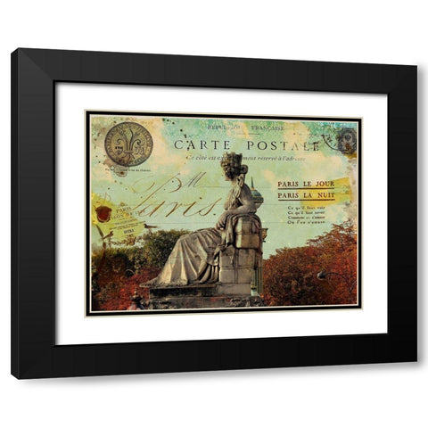 Femme Paris XI Black Modern Wood Framed Art Print with Double Matting by Lloyd, Sandy