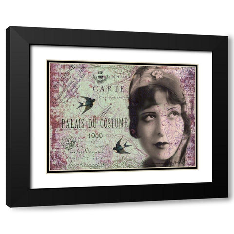 Femme Paris XII Black Modern Wood Framed Art Print with Double Matting by Lloyd, Sandy