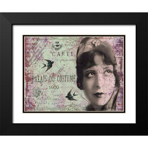 Femme Paris XII Black Modern Wood Framed Art Print with Double Matting by Lloyd, Sandy