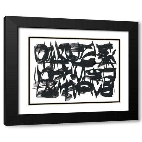 The Collective Unconsciousness II Black Modern Wood Framed Art Print with Double Matting by Stramel, Renee W.