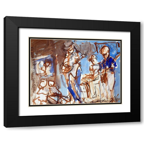 New Orleans Musicians II Black Modern Wood Framed Art Print with Double Matting by Ferrell, Erin McGee