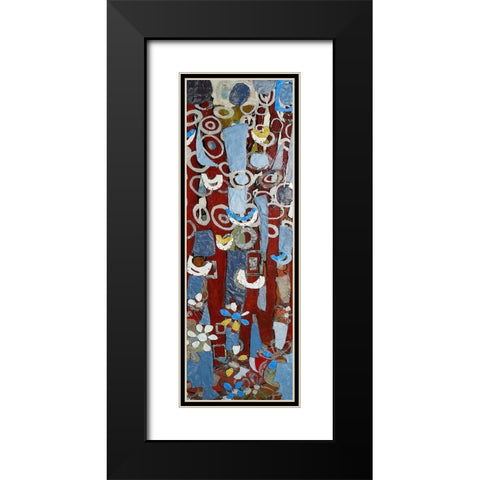 Cut Paper Trees II Black Modern Wood Framed Art Print with Double Matting by Ferrell, Erin McGee