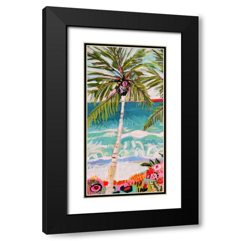 Palm Tree Wimsy I Black Modern Wood Framed Art Print with Double Matting by Fields, Karen