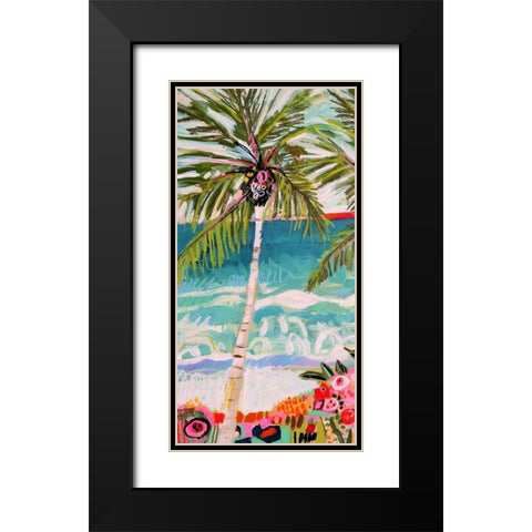 Palm Tree Wimsy I Black Modern Wood Framed Art Print with Double Matting by Fields, Karen