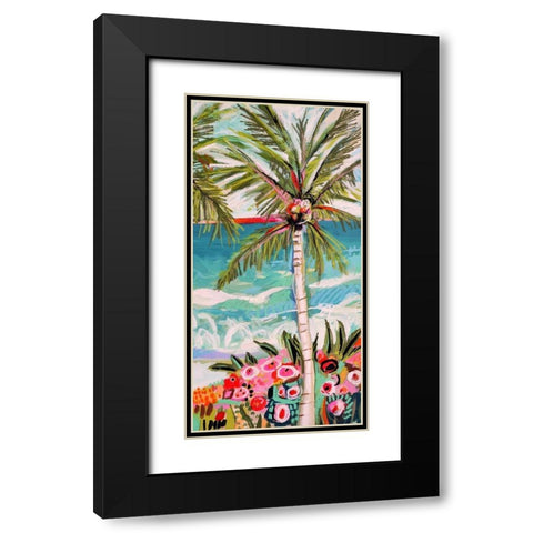 Palm Tree Wimsy II Black Modern Wood Framed Art Print with Double Matting by Fields, Karen
