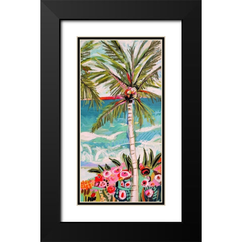 Palm Tree Wimsy II Black Modern Wood Framed Art Print with Double Matting by Fields, Karen