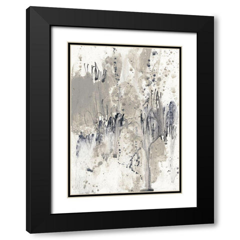 Paynes Splash II Black Modern Wood Framed Art Print with Double Matting by Goldberger, Jennifer