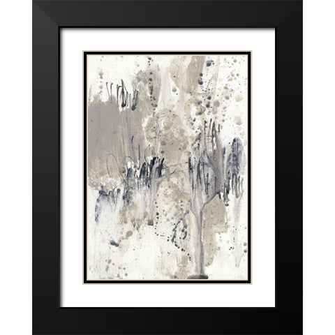Paynes Splash II Black Modern Wood Framed Art Print with Double Matting by Goldberger, Jennifer
