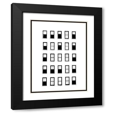 NYC in Pure B and W III Black Modern Wood Framed Art Print with Double Matting by Pica, Jeff