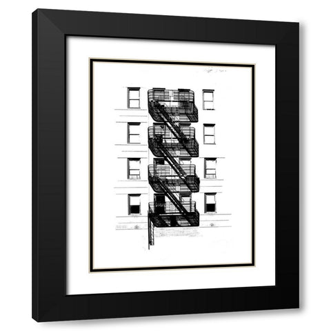 NYC in Pure B and W XI Black Modern Wood Framed Art Print with Double Matting by Pica, Jeff