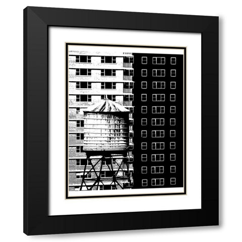 NYC in Pure B and W XVII Black Modern Wood Framed Art Print with Double Matting by Pica, Jeff