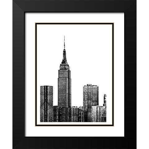 NYC in Pure B and W XVIII Black Modern Wood Framed Art Print with Double Matting by Pica, Jeff