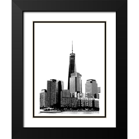 NYC in Pure B and W XIX Black Modern Wood Framed Art Print with Double Matting by Pica, Jeff