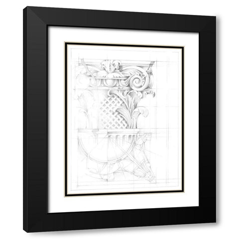 Capital Schematic I Black Modern Wood Framed Art Print with Double Matting by Harper, Ethan