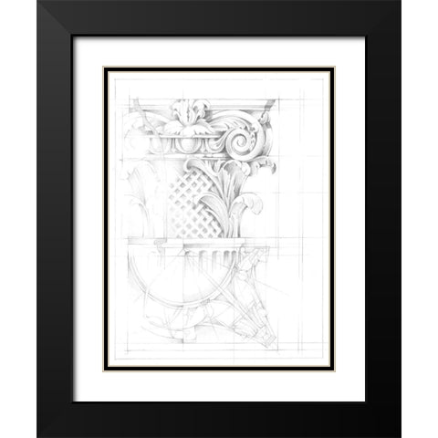 Capital Schematic I Black Modern Wood Framed Art Print with Double Matting by Harper, Ethan
