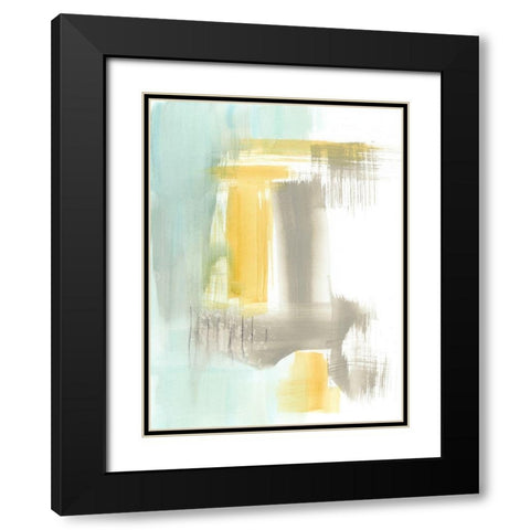 Spa Watercolor Abstract I Black Modern Wood Framed Art Print with Double Matting by Goldberger, Jennifer