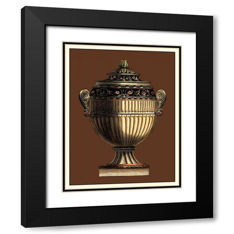 Imperial Urns I Black Modern Wood Framed Art Print with Double Matting by Vision Studio