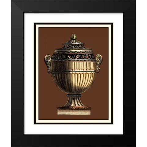 Imperial Urns I Black Modern Wood Framed Art Print with Double Matting by Vision Studio