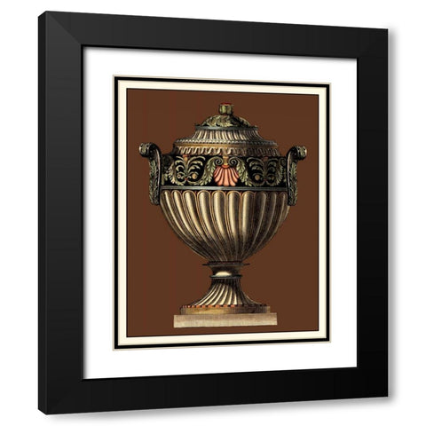 Imperial Urns III Black Modern Wood Framed Art Print with Double Matting by Vision Studio