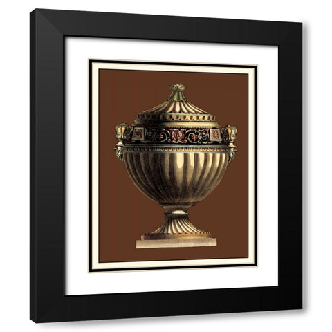 Imperial Urns IV Black Modern Wood Framed Art Print with Double Matting by Vision Studio