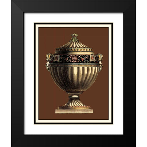 Imperial Urns IV Black Modern Wood Framed Art Print with Double Matting by Vision Studio