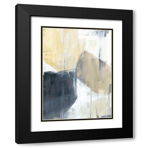 Neutral Divide I Black Modern Wood Framed Art Print with Double Matting by Goldberger, Jennifer