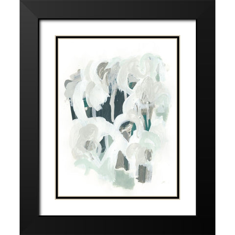 Sage and Slate I Black Modern Wood Framed Art Print with Double Matting by Vess, June Erica