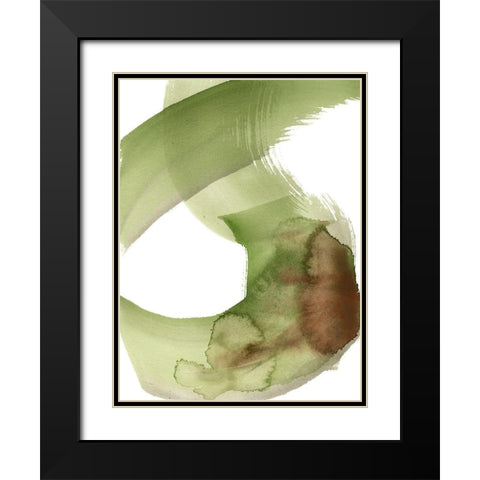 Serpent I Black Modern Wood Framed Art Print with Double Matting by Wang, Melissa