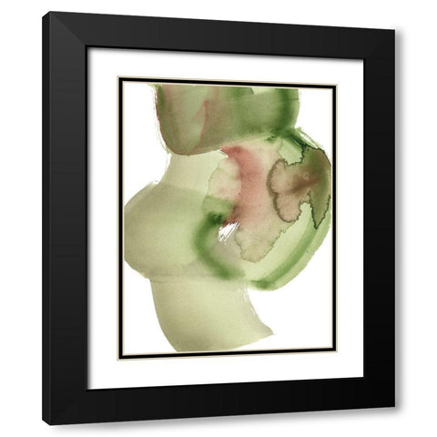 Serpent II Black Modern Wood Framed Art Print with Double Matting by Wang, Melissa