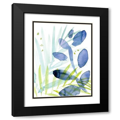 Queen Palms I Black Modern Wood Framed Art Print with Double Matting by Parker, Jennifer Paxton