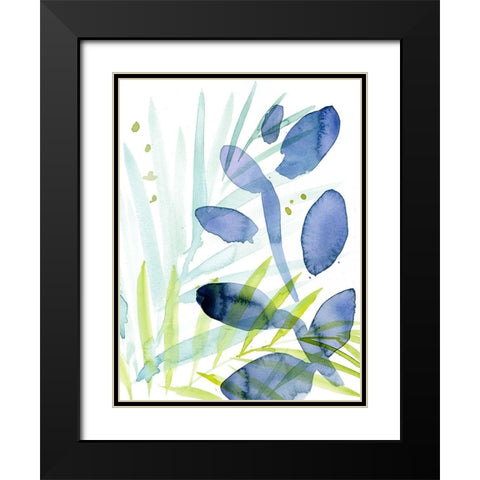 Queen Palms I Black Modern Wood Framed Art Print with Double Matting by Parker, Jennifer Paxton