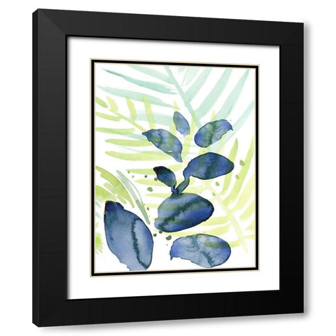Queen Palms II Black Modern Wood Framed Art Print with Double Matting by Parker, Jennifer Paxton