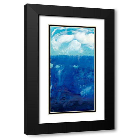 Deep Blue I Black Modern Wood Framed Art Print with Double Matting by Ludwig, Alicia