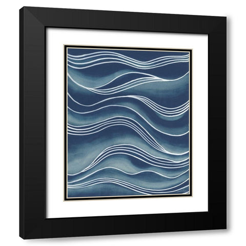 Wind and Waves I Black Modern Wood Framed Art Print with Double Matting by Lam, Vanna