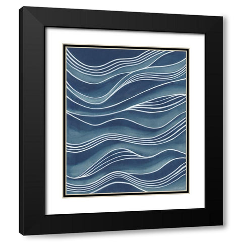 Wind and Waves II Black Modern Wood Framed Art Print with Double Matting by Lam, Vanna