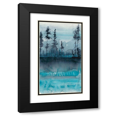 Winter Woods II Black Modern Wood Framed Art Print with Double Matting by Zarris, Chariklia