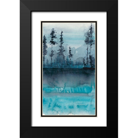 Winter Woods II Black Modern Wood Framed Art Print with Double Matting by Zarris, Chariklia