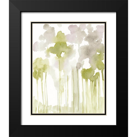Aquarelle Forest II Black Modern Wood Framed Art Print with Double Matting by Goldberger, Jennifer