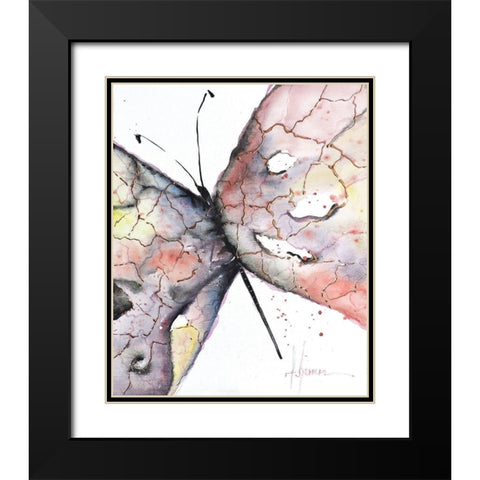 Mariposa I Black Modern Wood Framed Art Print with Double Matting by Herrera, Leticia